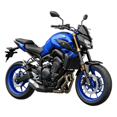 Yamaha MT-07 motorcycle parked with helmet sticker