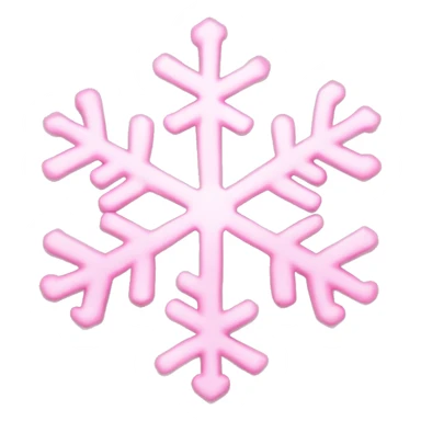 Snowflake made out of light pink hearts ￼ sticker