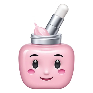Aesthetic skincare light pink withot a face sticker