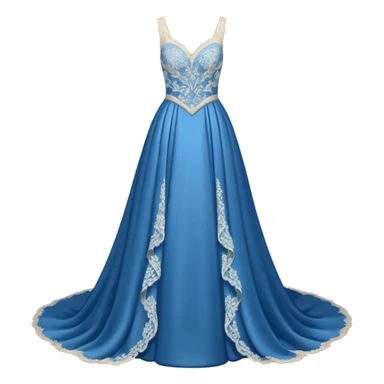 blue wedding dress sticker