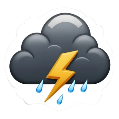 Thunder weather sticker