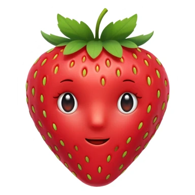 Fresita rosta que la fresa no tenga cara quiero que sea linda y cute  sticker