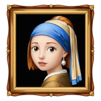 girl with a pearl earring in painting frame
















 sticker
