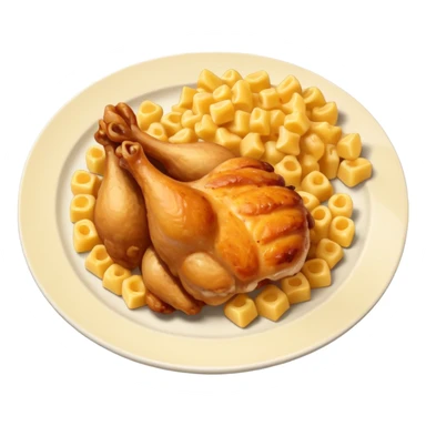 dinner plate chicken with mac and cheese on the side sticker