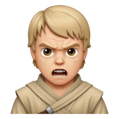 angry screaming  luke tatoine farmboy sticker