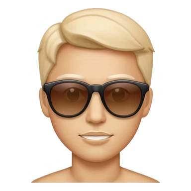 Can with sunglasses sticker