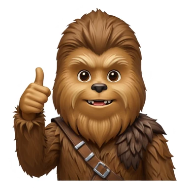 a wookiee giving thumbs up sticker