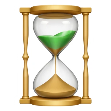 hourglass morphing emoji fading into checkmark emoji sticker
