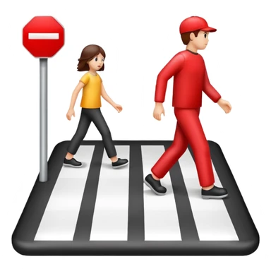 Crosswalk Light icon , Red stop hand. sticker