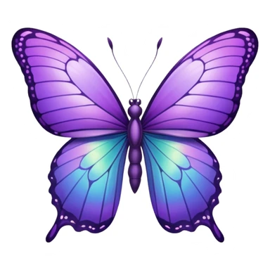 Create a purple butterfly emoji that I can copy and paste. sticker