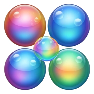 multiple bubbles each one separate sticker