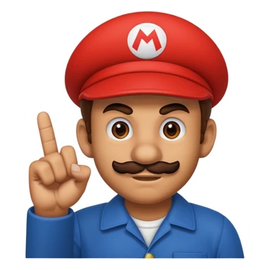 mario sacando el dedo  sticker