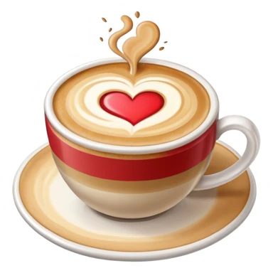 latte with a heart design latte art sticker