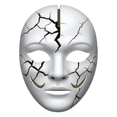 Máscara rachada sticker