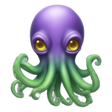an octopus faced alien sticker