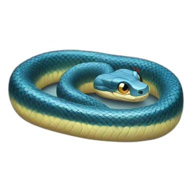 Blue snake sticker