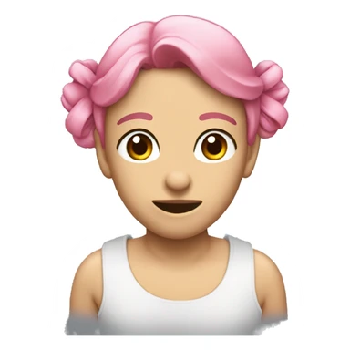 Audífonos con moño rosa sticker