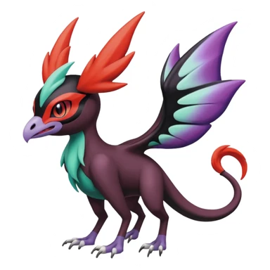 Meloetta-Darkrai-Noivern-Pokémon-Fakémon-creature sticker