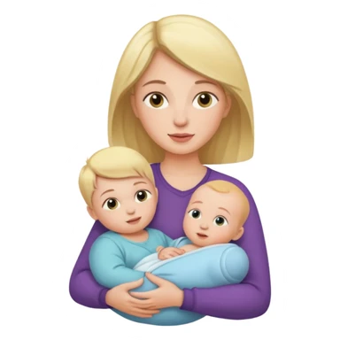 woman holding baby emoji sticker