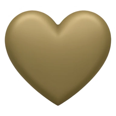 Khaki heart sticker