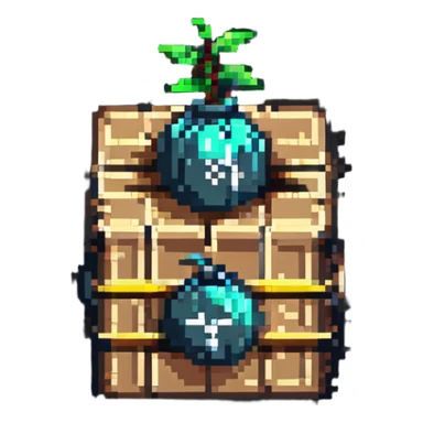power up crate with bomb symbol for a video game sticker