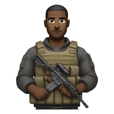 Armed man sticker