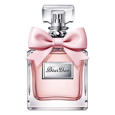 Dior miss dior eau de parfum, bow bottle, light pink sticker