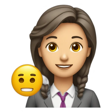 una jefa una docente y un secretario en una oficina sticker