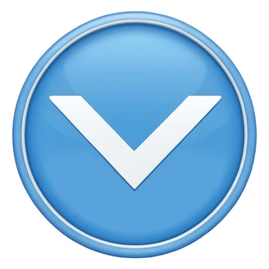 blue circle with white checkmark inside sticker