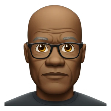 bald samuel l jackson serious sticker