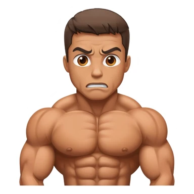bodybuilder afraid sticker