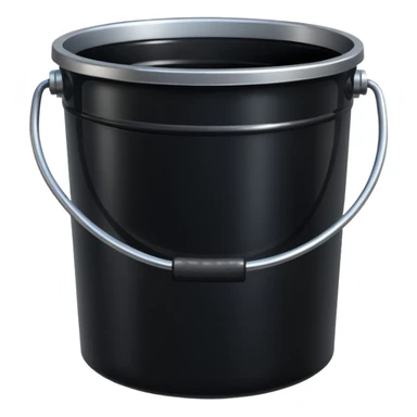 black paint bucket sticker