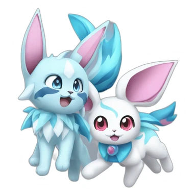 Sylveon and glaceon fuze sticker
