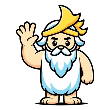 Zeus raising a wave sticker