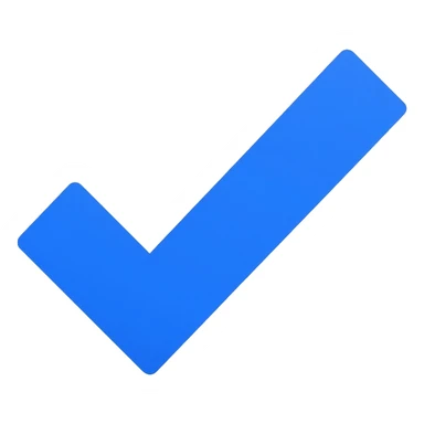 Blue verification checkmark tick sticker