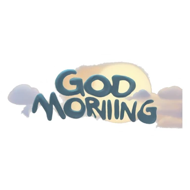 make the inscription "good morning"  sticker