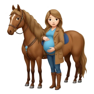 maternity with horse sticker