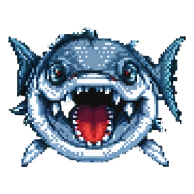 barracuda with big teeth sticker