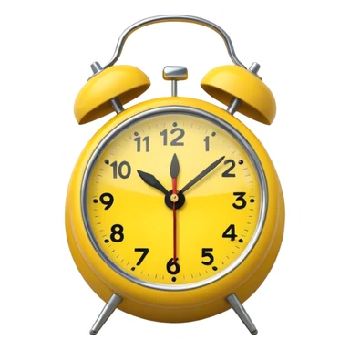 yellow alarm clock sticker