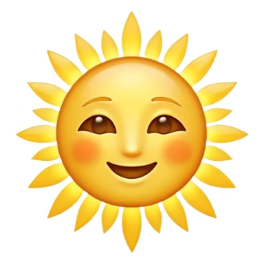 Cinematic Realistic Sunshine Emoji, Warm and golden, with soft rays of light streaming down from a bright, glowing sun. The golden hue bathes the world in warmth, uplifting the spirit and bringing a sense of joy and radiance. Soft glowing outline, capturing the essence of happiness, warmth, and light in a beautiful sunny day! sticker