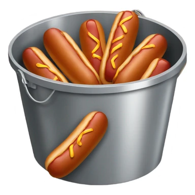 Bucket with hotdogs in it sticker