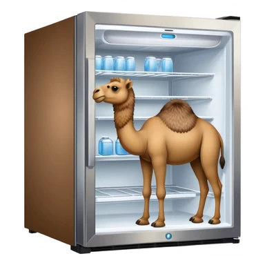 Dromedary inside a fridge sticker
