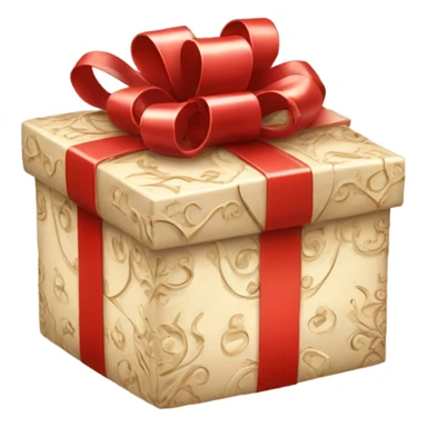 Extravagant Red and beige valentines gift box  sticker