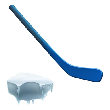 ice hockey stick hitting puck sticker
