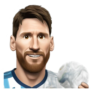 Lionel Messi with world cup sticker