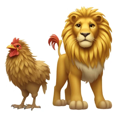 Lion little chicken full body  sticker