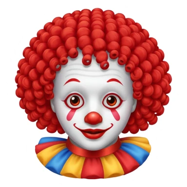 clown wig hair sticker