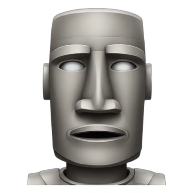 Moai statue that is a robot sticker
