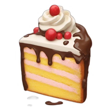 person smashed by cake sticker