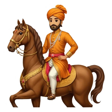 Chatrapati Shivaji Maharaj with horse sticker